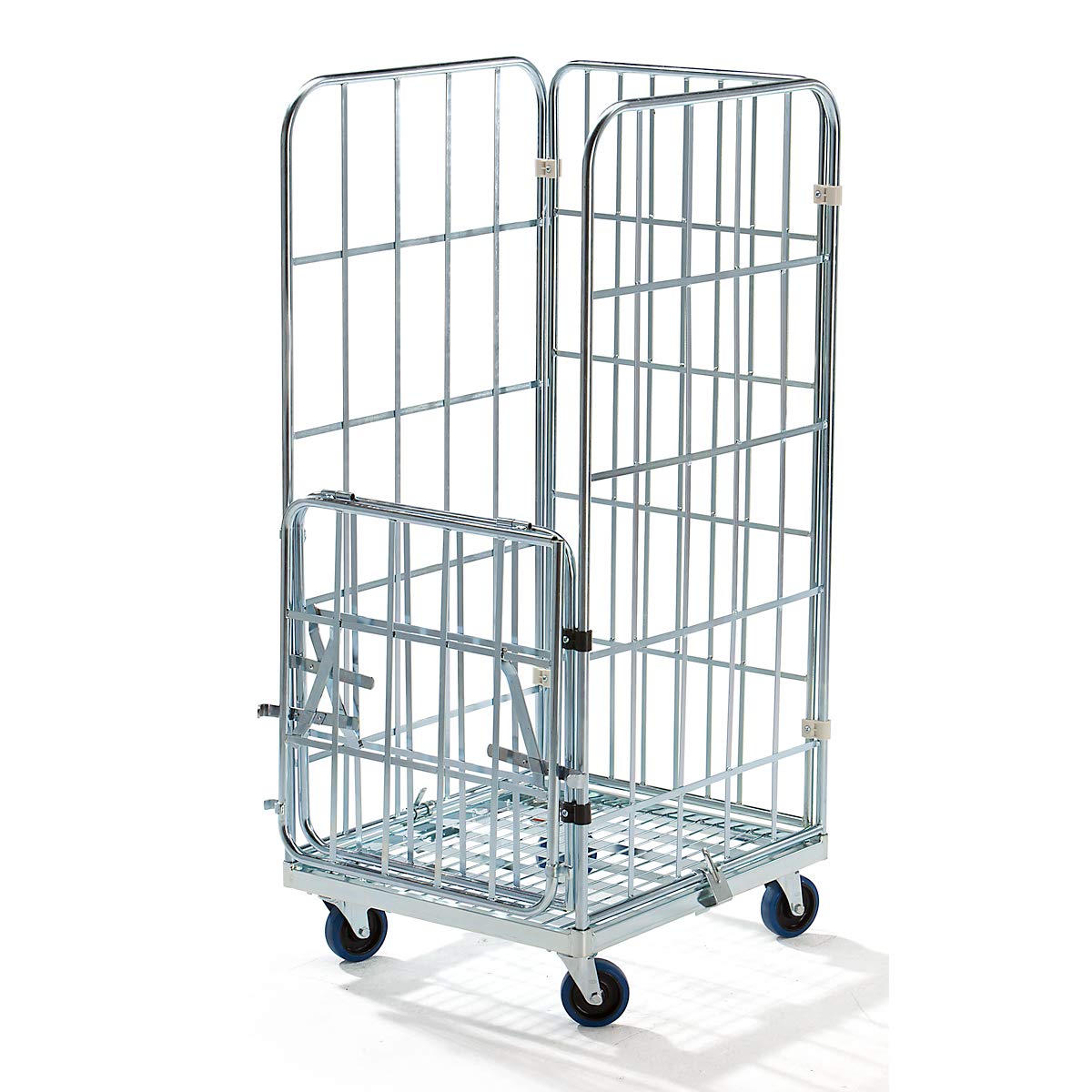 FRANKEL kaiserkraft | Roll-conteneur MODULAIRE | socle roulant en acier | grillagé sur 3 côtés