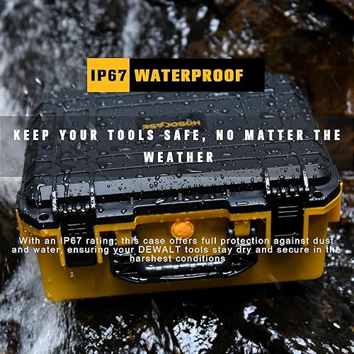 Miniatura 5 de Estuche para taladro de impacto para Dewalt caja de herramientas impermeable para taladro sin escobillas de 20 V MAX XR y combo de atornillador de