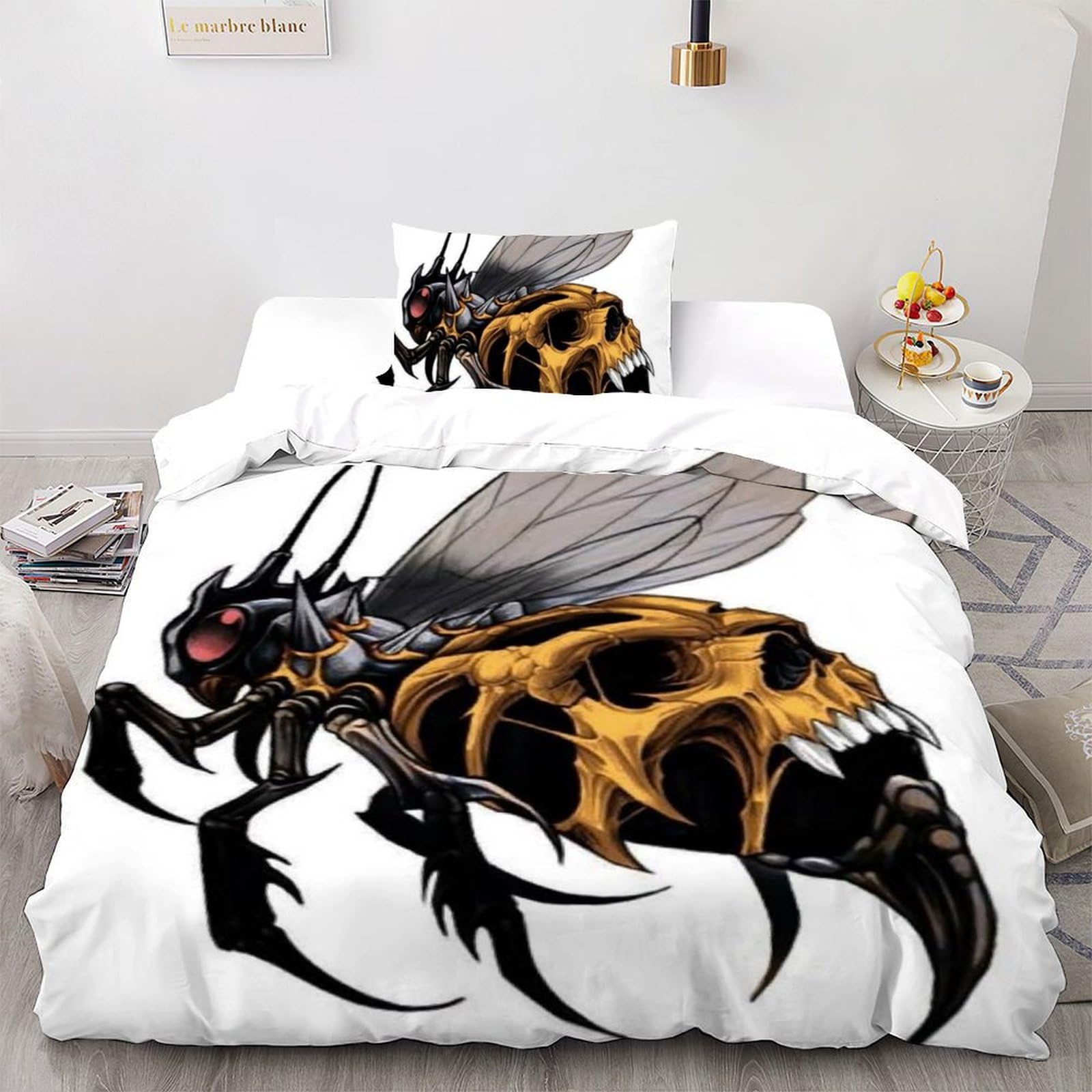 Housse de couette single animaux 3D en microfibre pour lit enfant facile à laver