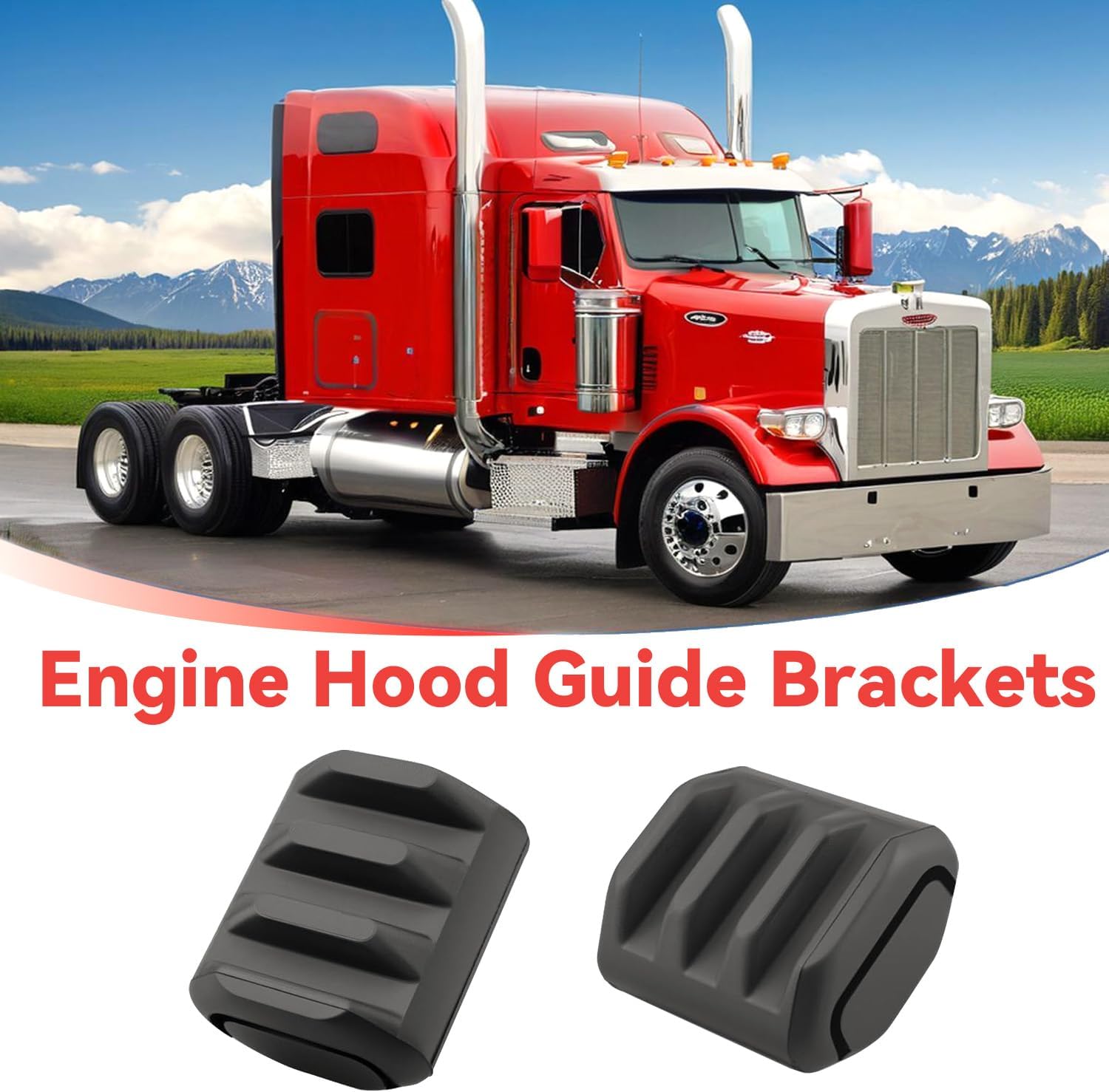 Upper Engine Hood Guide Fit for Peterbilt 388 And 389 Trucks,Replace Upper Engine Hood Guide Brackets, Direct Replacement Bracket