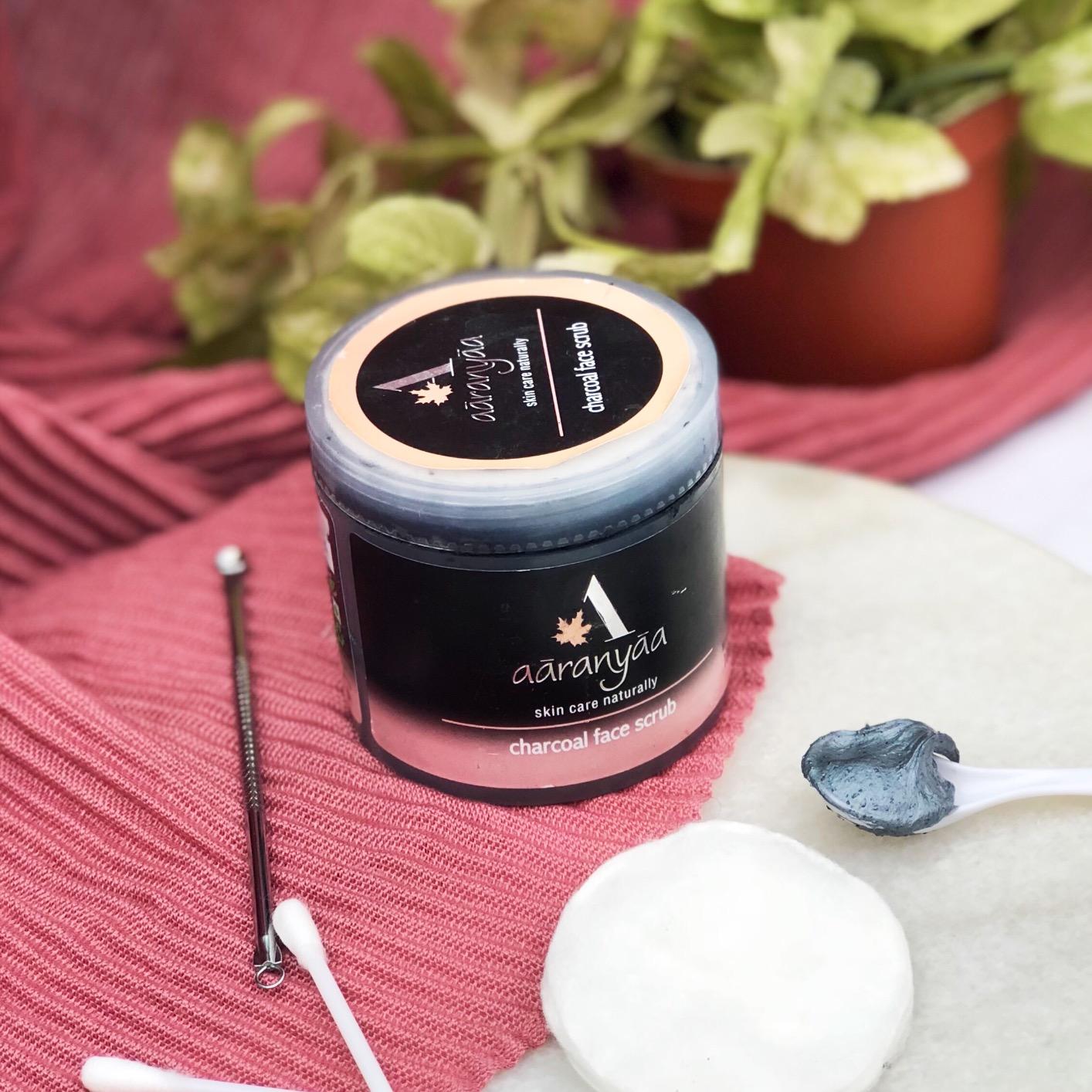 Aaranyaa Charcoal Face Scrub (100gm) Exfoliate Scrub With Activated