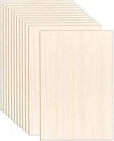 DIYDEC 12 Pack Basswood Sheets 12x8x1/13" Thin Unfinished Plywood for Crafts, Laser Cutting, Wood Burning & Models
