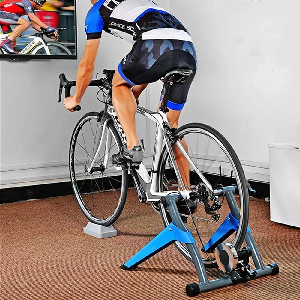Indoor Bike Trainer Indoor Eexercise Bicycle Bicycle Magnetic Trainer Stand 8 Livelli Resistenza Magnetica Cavo Controllo Filo Desercizio per Bicicletta