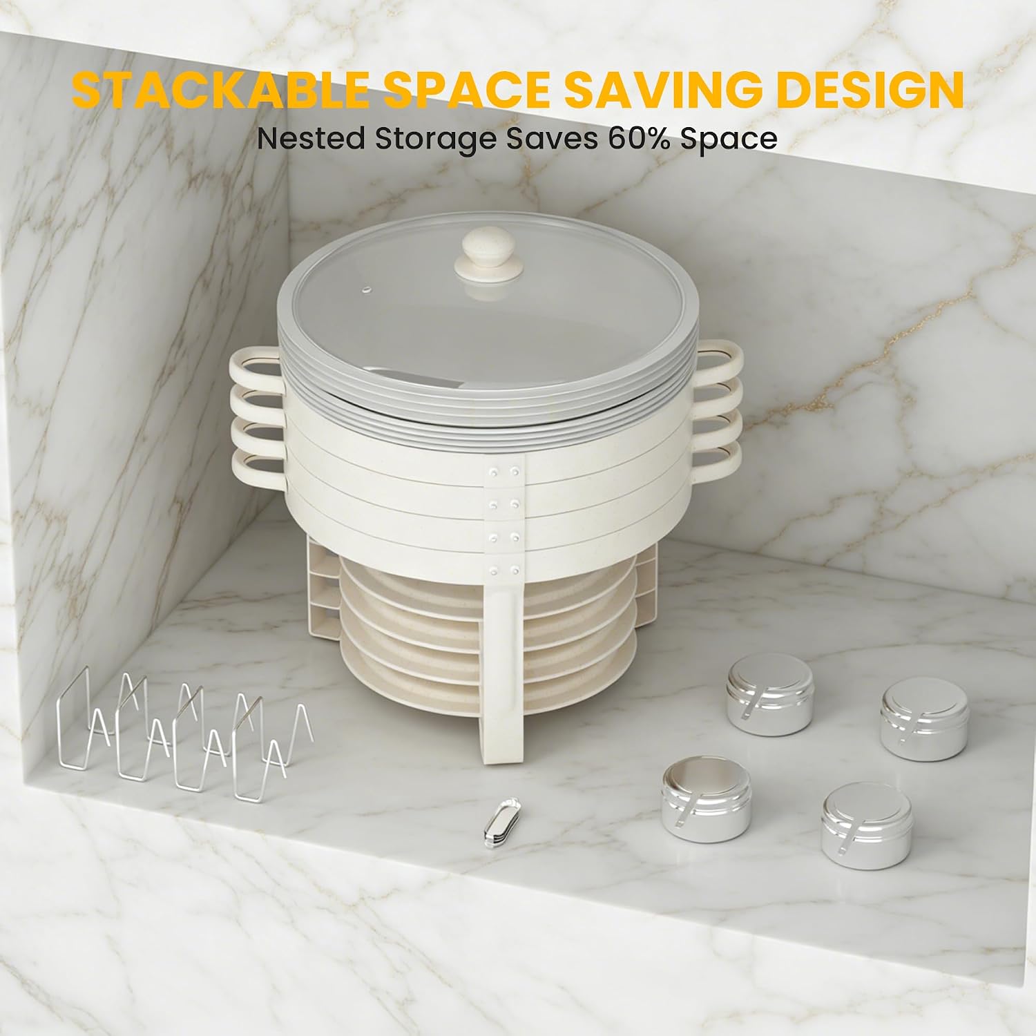 Femchic 9QT White Chafing Dishes for Buffet, 4 Pack Maifanite-Coated Chafer