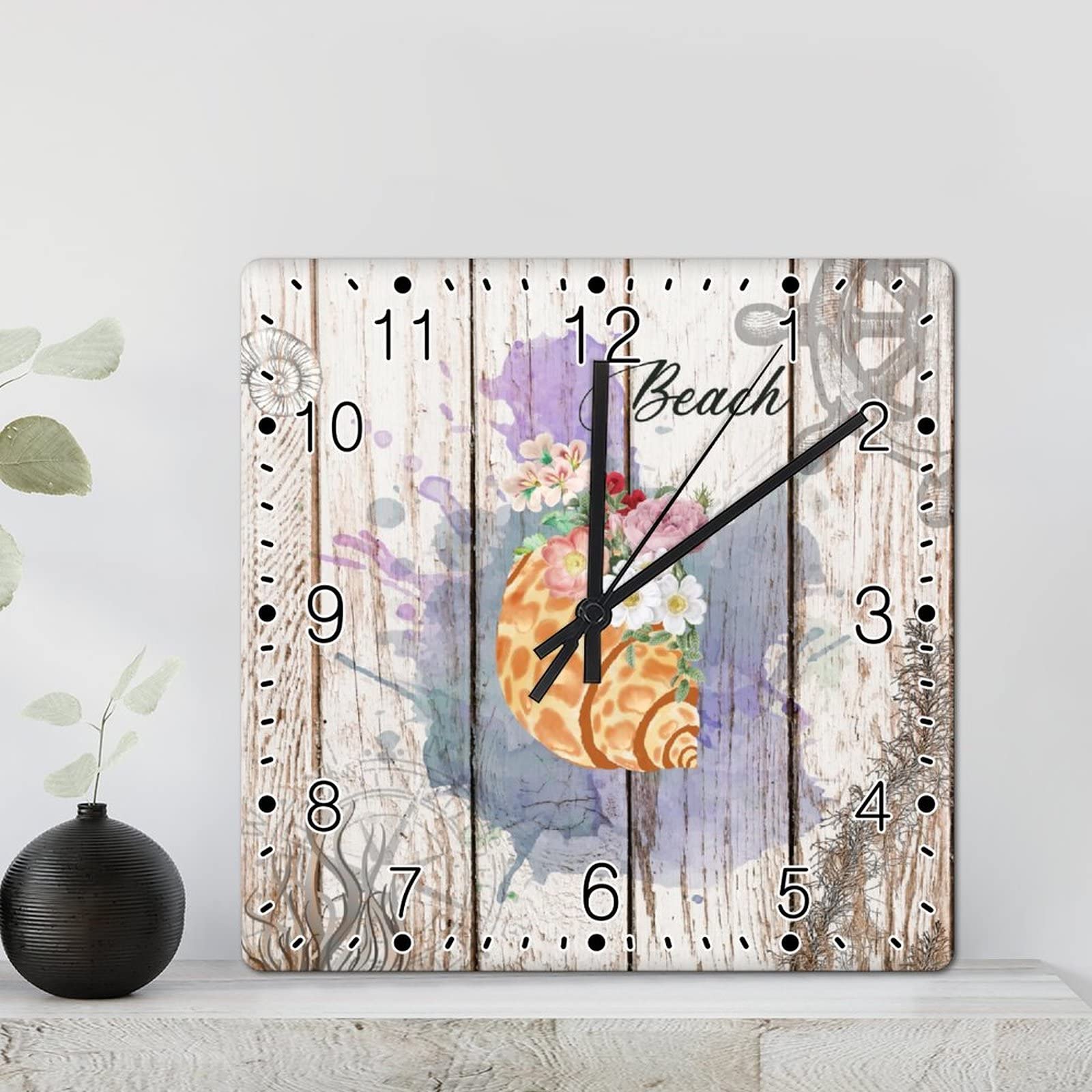 Horloge murale rustique silencieuse pour éliminer le tic-tac du bureau