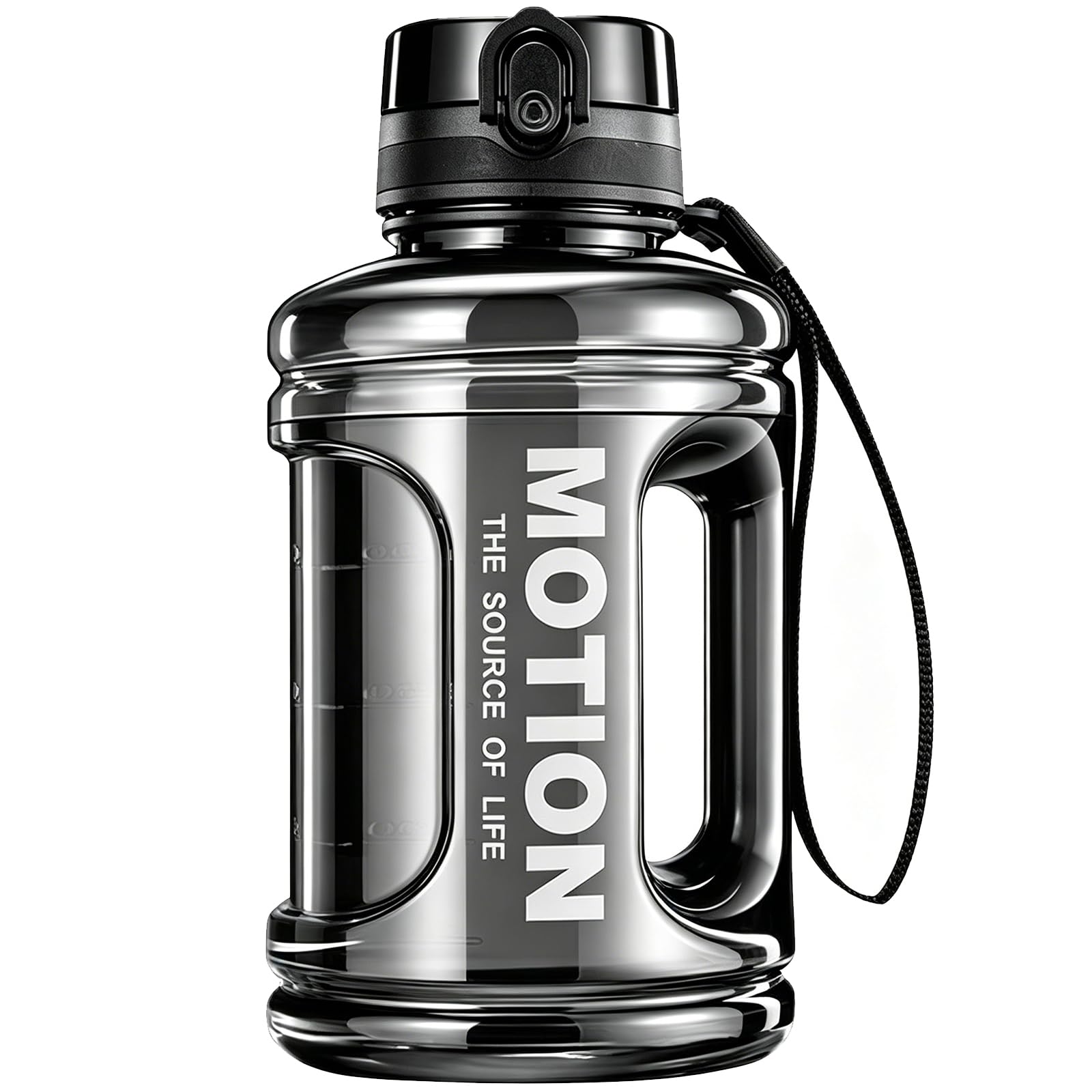 Ogetok 2.5L Large Water Bottle 84oz Black Water Jug, Sports Gym Drink Container with Handle, Leakproof BPA Free Big Water Bottle to Ensure You Drink Enough Water Daily for Outdoor Fitness โ image 1