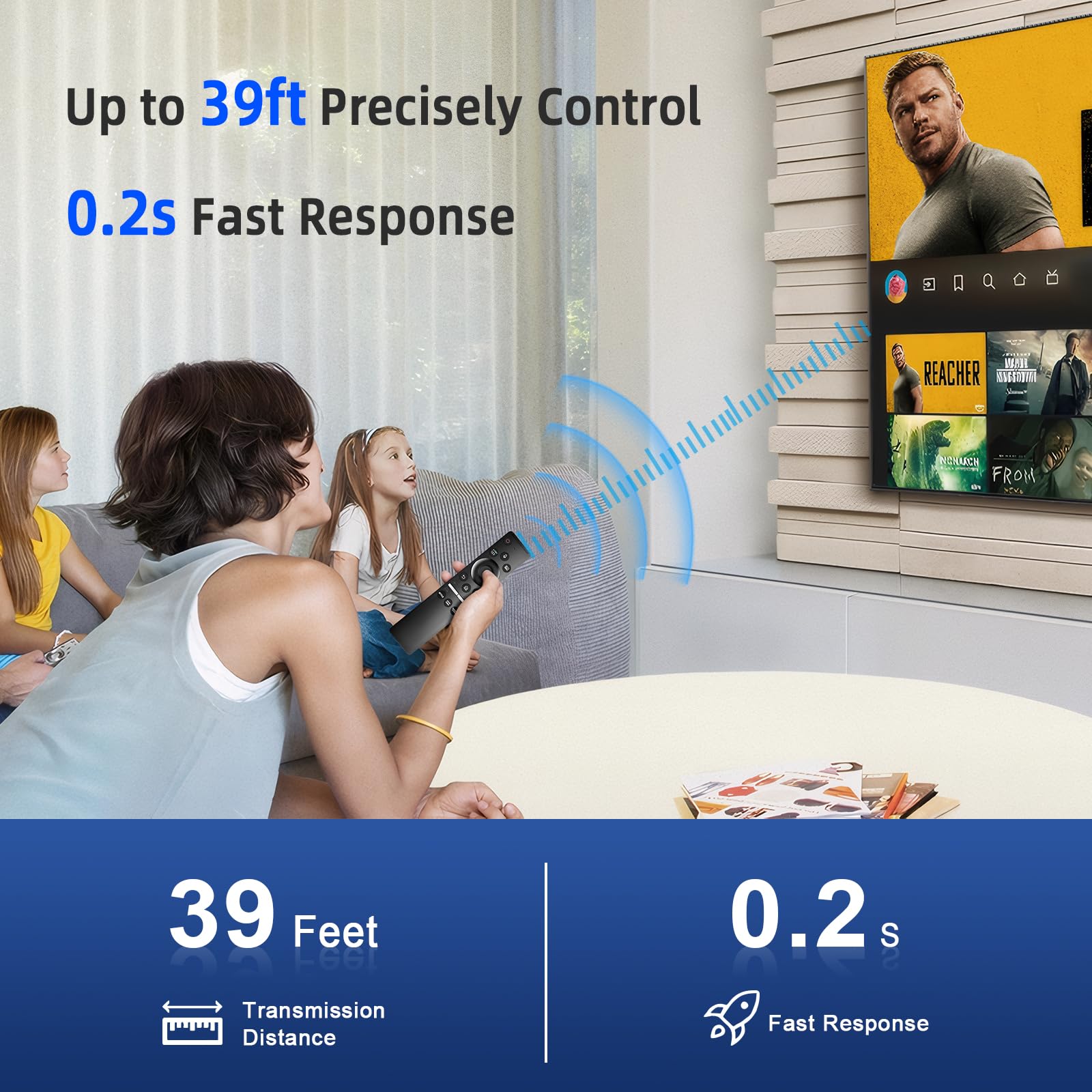 Telecomando vocale per Smart TV Samsung, telecomando universale compatibile con tutte le TV Samsung LED QLED UHD SUHD HDR LCD Frame curvo solare HDTV 4K 8K 3D Q60 Q70 Q80 cornice curva di ricambio
