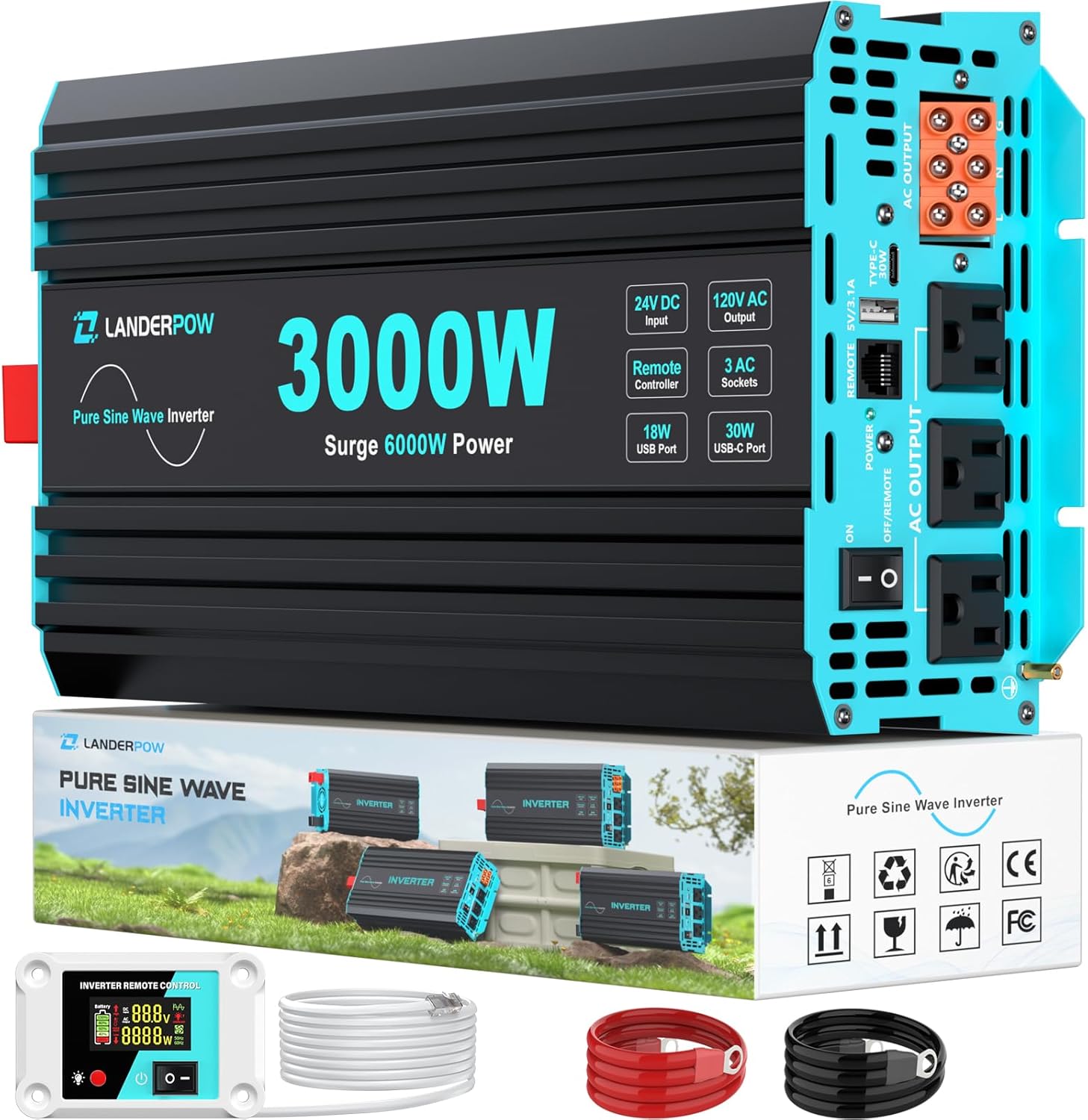 LANDERPOW 3000W Pure Sine Wave Inverter Review: Power Garden Tools, Solar Lights & Off-Grid Gardening