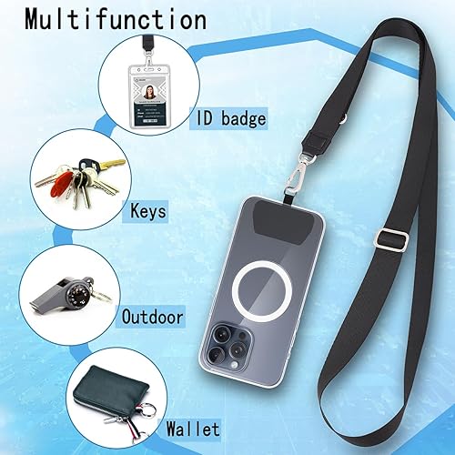 Miniatura 5 de Cordón para teléfono, cordón universal cruzado para teléfono, correa ajustable para teléfono celular, funda para iPhone, insignias de identificación