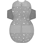 Happiest Baby SNOO Sleep Sack - 100% Organic Cotton Baby Swaddle Blanket - Doctor Designed Promotes Healthy Hip Development (Graphite Planets, X-Large)