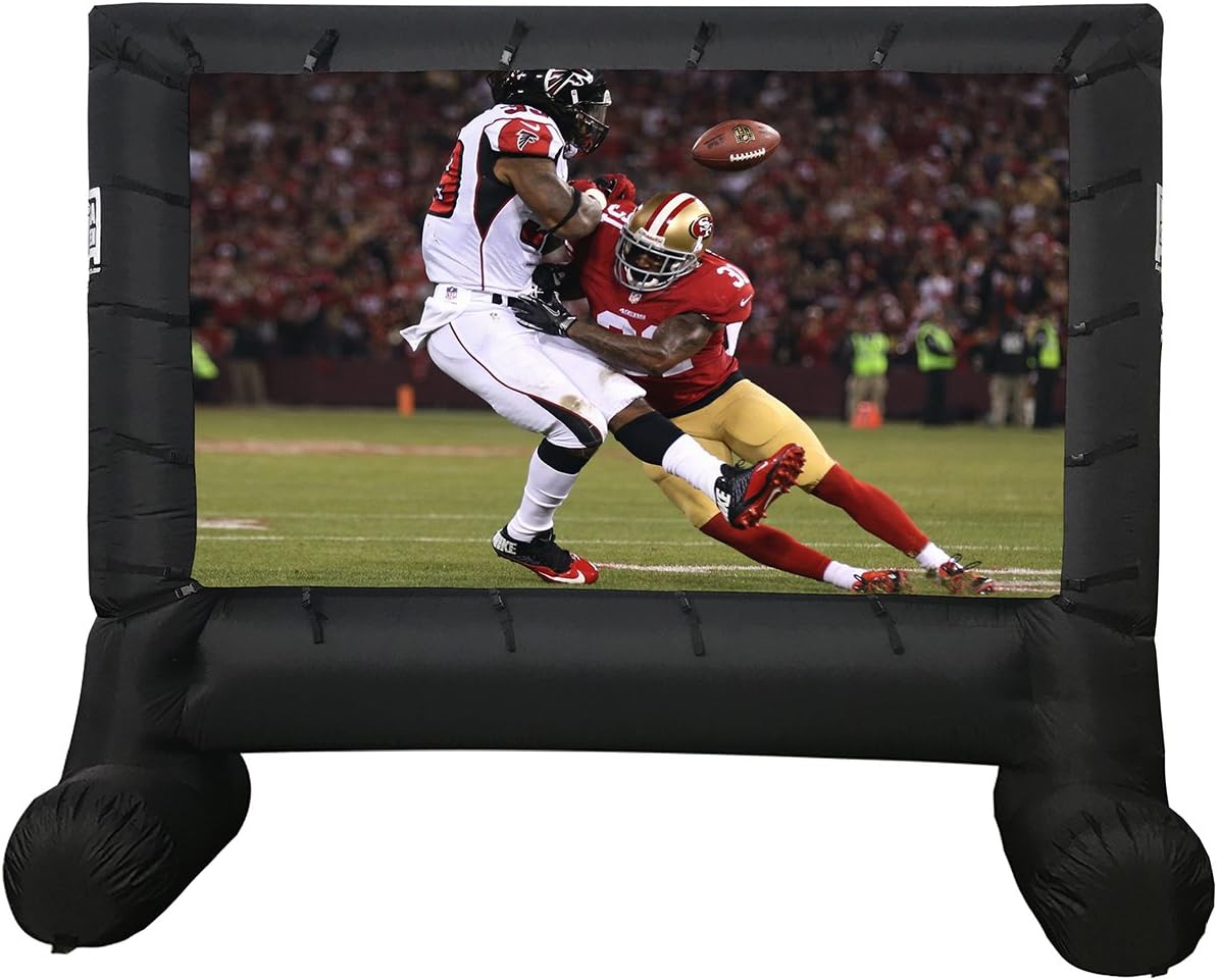 EasyGo Products 17' Inflatable Mega Movie Screen - Canvas Projection Screen for Outdoor Parties - Movie Cinema is Guaranteed to Thrill and Excite. Includes Inflation Fan, Tie-Downs and Storage Bag