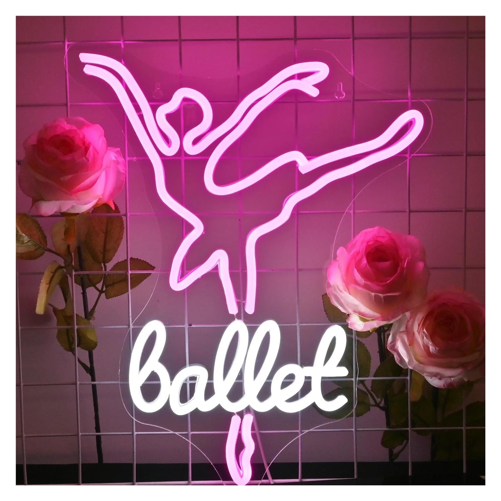 LEMST Signs Lamp Ballet Girl Neon Signs Dance Room Lights Wall Decor Dimmable for Ballet Studio Party Club 32cmх40cm