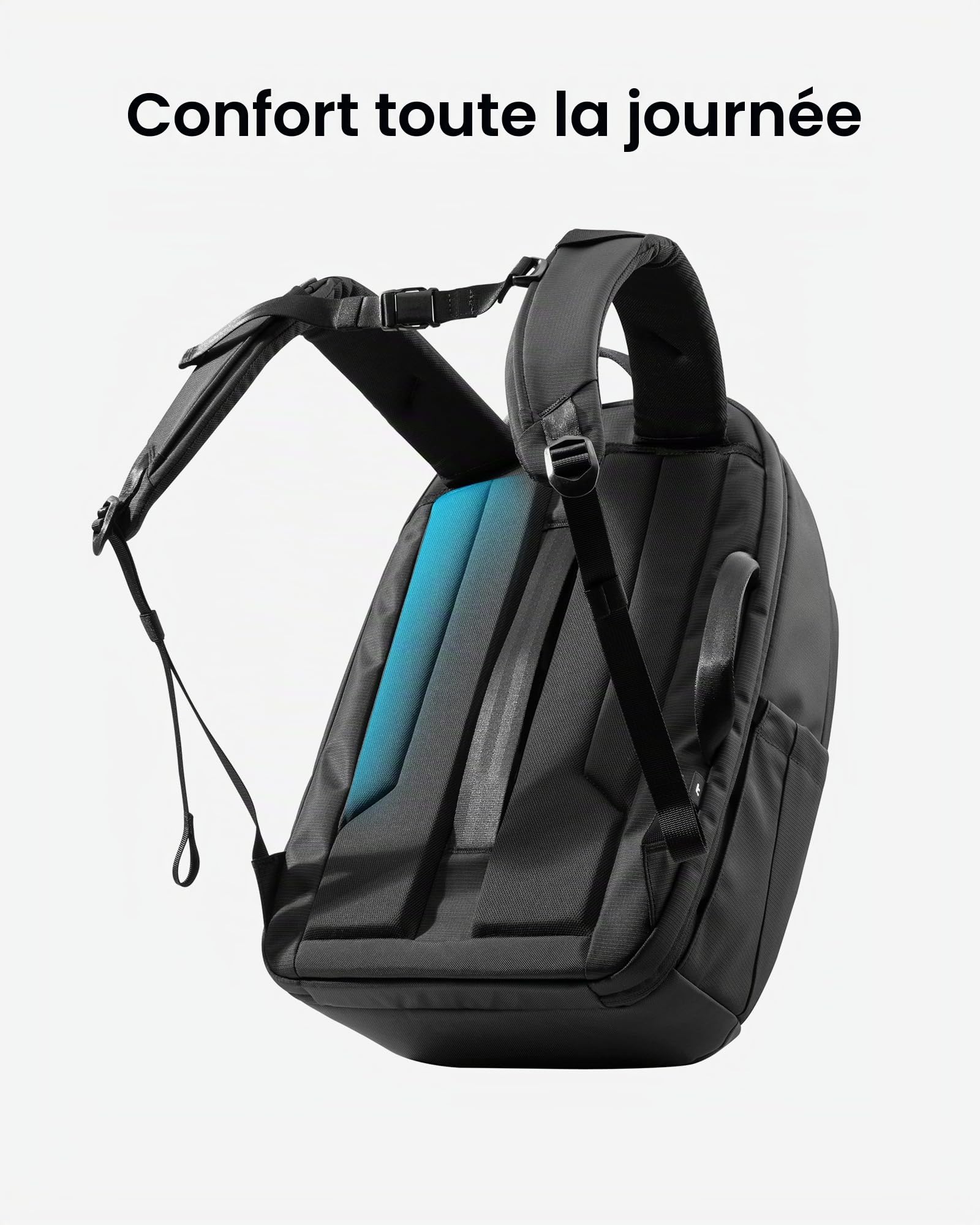 tomtoc Sac a Dos Ordinateur 32L, Sac à Dos pour PC Portable Business Travail Homme Femme pour 15,6-16 Pouces Notebook, TSA-Friendly Sac à Dos Voyage Imperméable, Idéal pour les Voyages d’Affaires