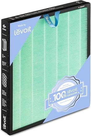 LEVOIT Genuine Vital 100S-P Air Purifier Toxin Absorber Replacement Filter, Supports HEPA Sleep Mode, High-Efficiency Activated Carbon for Removal of Odor, Pollen, Vital 100S-RF-TX, Green, 1 Pack