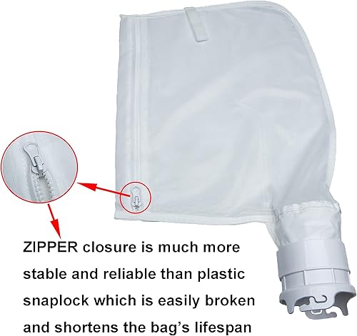 Miniatura 5 de ATIE Bolsa de malla fina para limpiador de piscinas con cierre de cremallera, compatible con Pentair Kreepy Krauly Legend, Platinum, Letro Pool