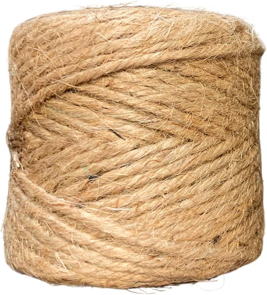Natural Jute Twine for Arts Crafts Macrame and Packing String 225 Foot Roll