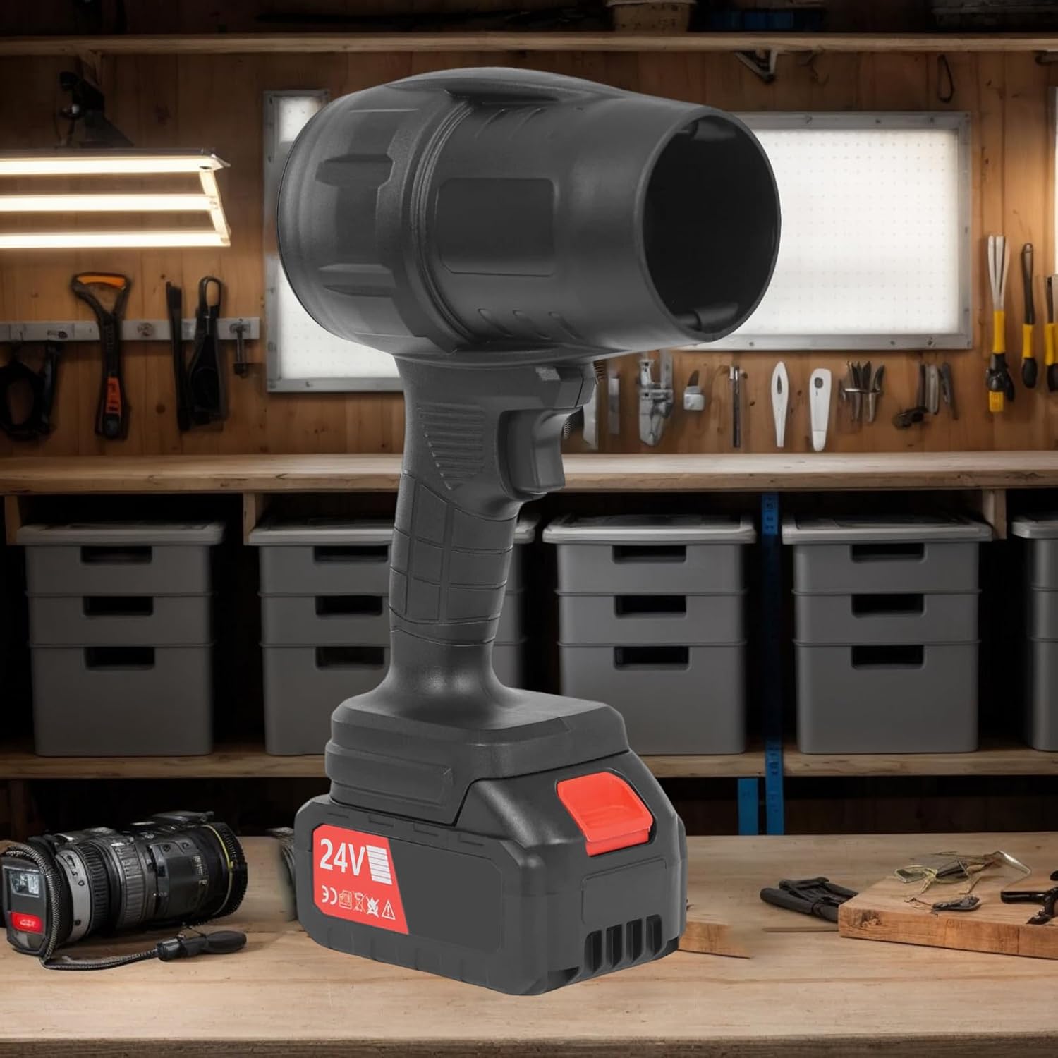 Electric Leaf Blower Cordless - Handheld Air Duster | Powerful Portable Blower with Rechargeable Battery and Charger for Driveway Yard Lawn Car Snow Patio Camping & Outdoor Cleaning 22x14.5cm