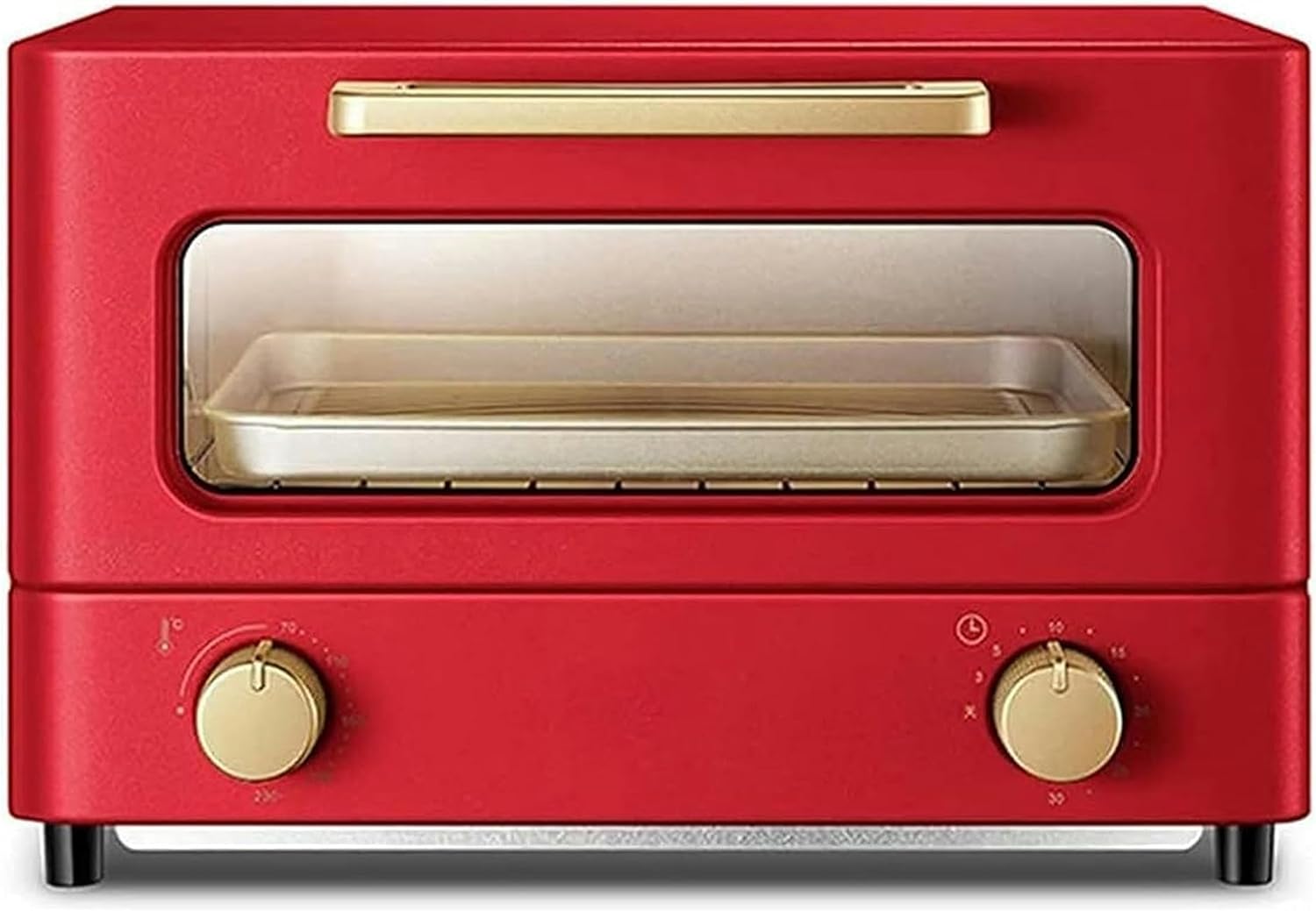 AMNOOL Tabletop Electric Oven 12L Home Multifunctional Baking Tools Capacity 70-230°C Temperature Control 30 Minutes Timer Pizza Dessert Cake Machine Aesthetic and Practical-1*