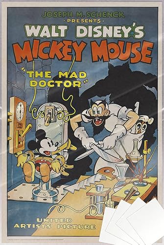 Miniatura 7 de Mickey Mouse - Póster de la película de Walt Disney (The Mad Doctor) (Tamaño: 24" x 36") Sin marco,Laminated Poster,Laminated Poster & Poster