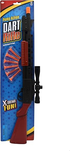 Miniatura 3 de Nicky Bigs Novelties Rifle de bala de dardos de succión de acción de 23 pulgadas, juguete novedoso de caza occidental, disparo de plástico, alcance