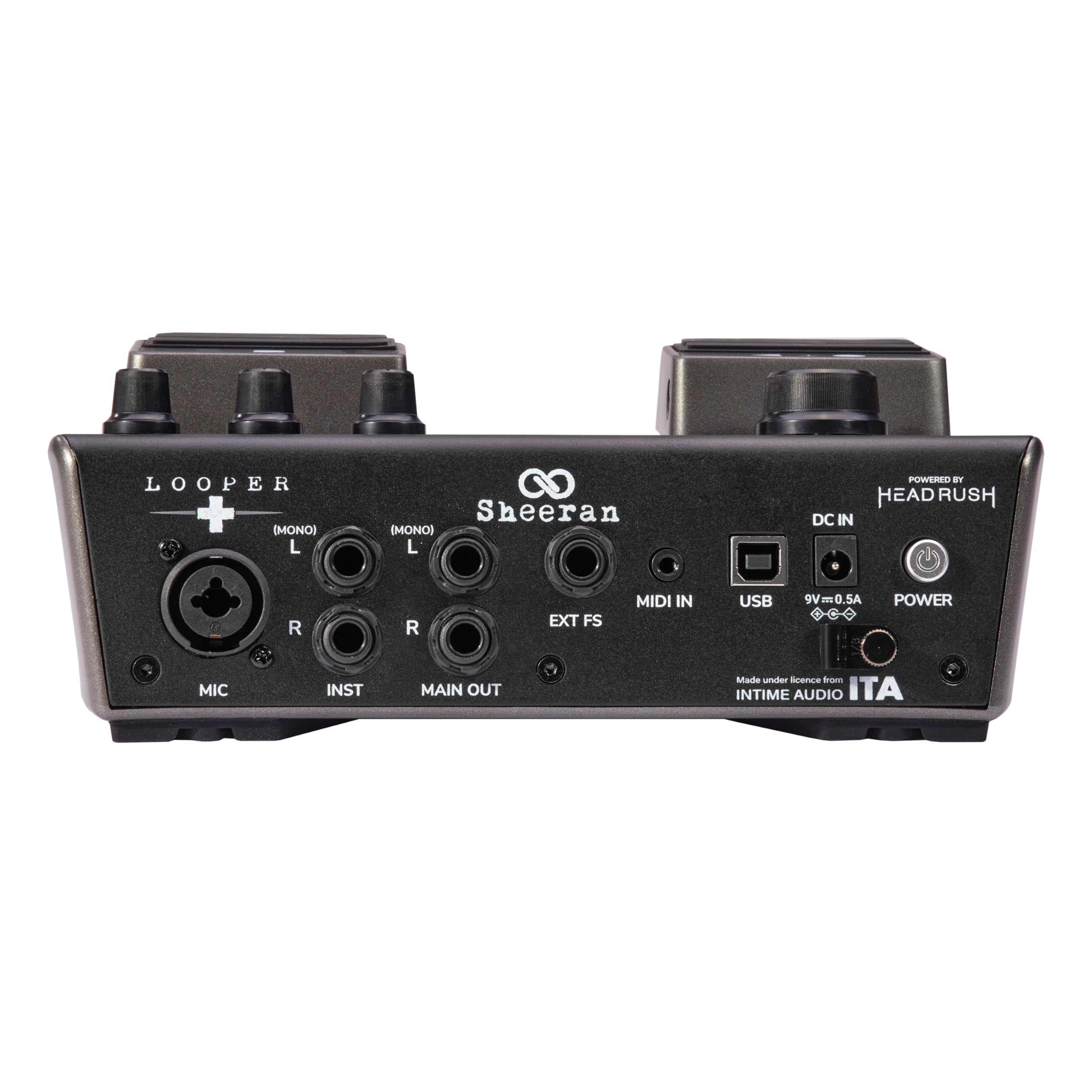 SHEERAN LOOPER + Pedale Due Tracce per Chitarra, Basso, Tastiere, Voce, ecc. 128 Memorie Loop, 4 Modalità di Looping, Schermo LCD e Interfaccia Audio