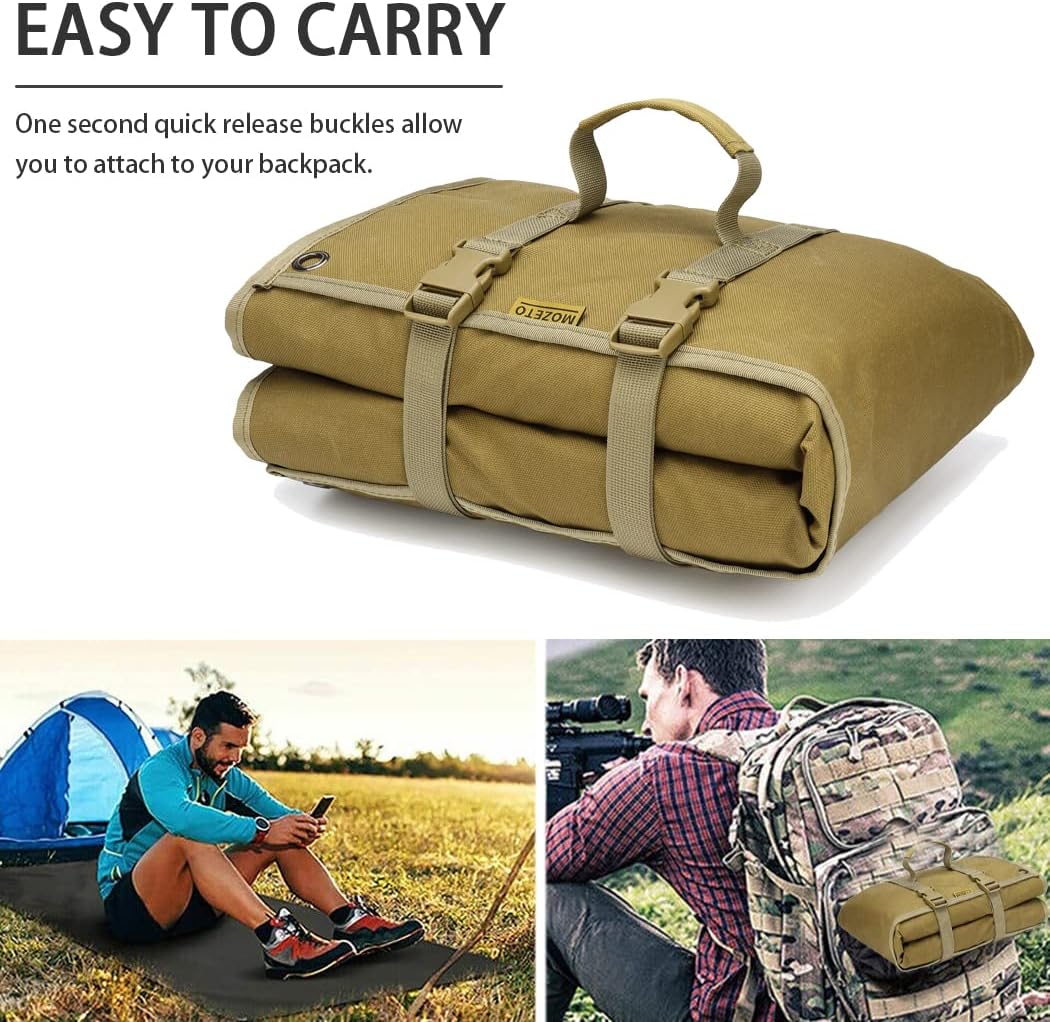 MOZETO Shooting Mat Extra Large Durable Roll Up Shooting Mats Prone Padded for Range Shooting Rifle Hunting : Sports & Outdoors