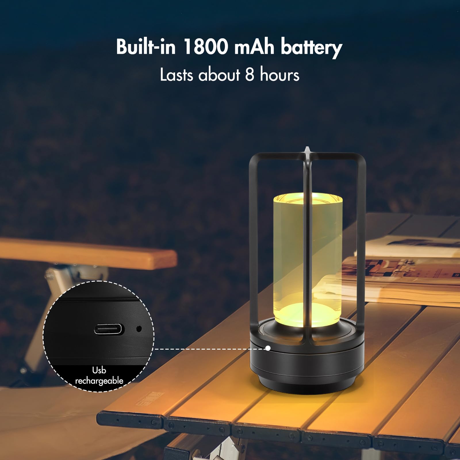 Lampe De Chevet à Commande Tactile, Lampe De Bureau à LED USB