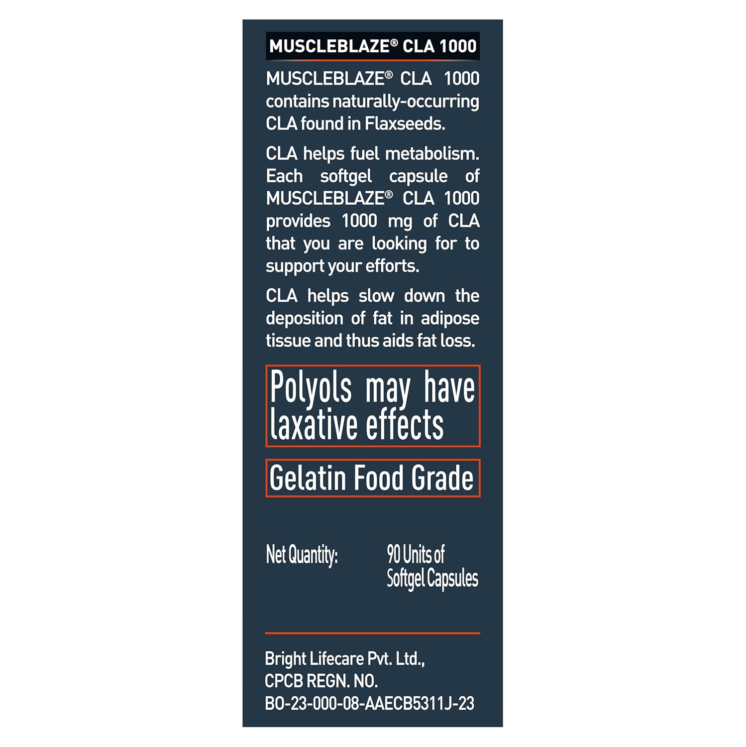 Buy Now Muscleblaze Cla 1000 (90 Softgel Capsules) | Fat Burner, Sup...