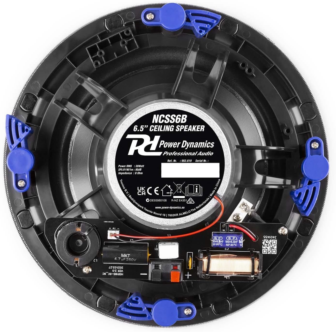 Power Dynamics B50W Kit Audio Encastrable BT avec Amplificateur et Enceintes Plafond 2x25W - Noir