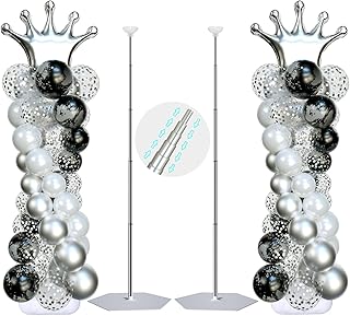 SINBEE Balloon Arch Stand, Balloon Arch Kit of 2, 7 Feet Height Adjustab...
