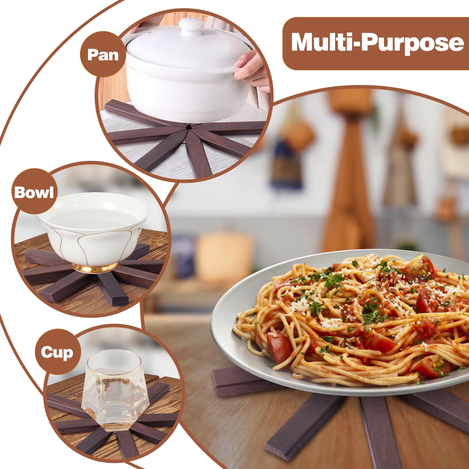 Vrtywur Lot De 4 Dessous De Plat Pour Casseroles Et Poêles Chaudes