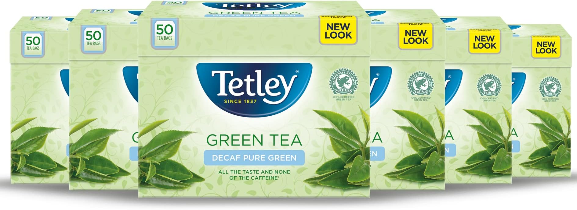 Decaf Green Tea Bags - Same Great Taste, No Caffeine - Smooth & Soothing Brew - Rainforest Alliance Certified - Perfect for a Relaxing Moment - 300 Teabags (6x50)