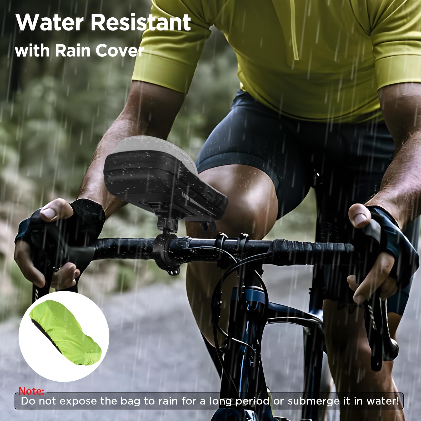 Porte Téléphone Vélo Etanche Réfléchissant avec Housse de Pluie Rotation 360, Sacoche Guidon pour Smartphone 7 Pouces