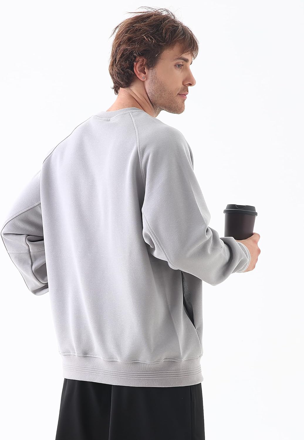 MagnaMan Crewneck Sweatshirt For Men - Long Sleeve Cotton Blend Oversized Crewneck Sweatshirt - Image 5