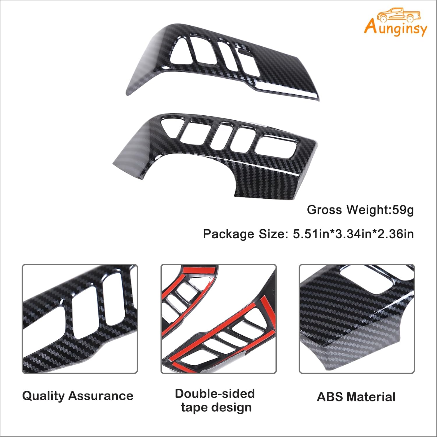 AunginsyTrim Cover Compatible with Nisan Frontier 2022-2024 Center Console Steering Wheel Button Panel Moulding Protection Frame Cover Decorative Sticker ABS Accessories