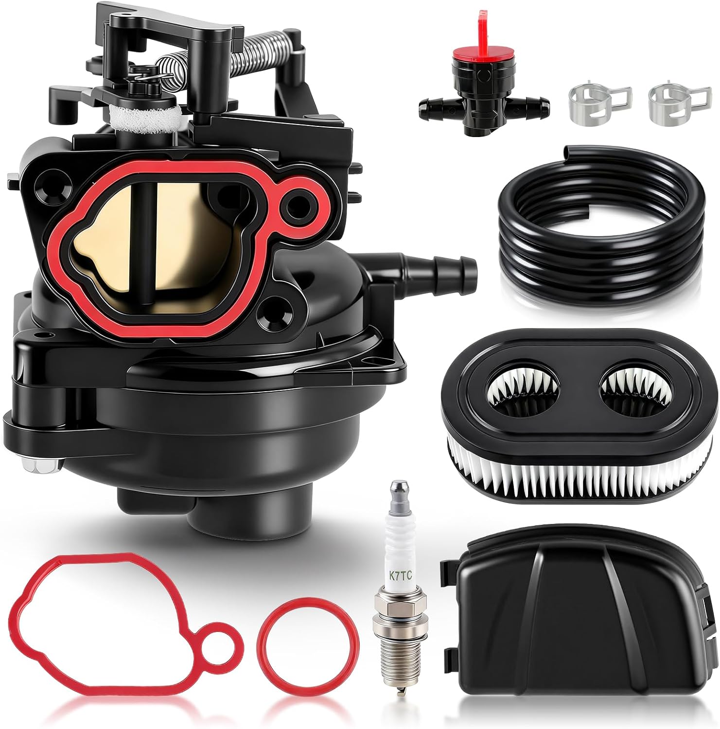 799584 Carburetor for 550EX 625EX 675EX 725EXI Engines, 550EX Carburetor for Craftsman M110 M220 Lawn Mower, with Air filter and 595658 Cover