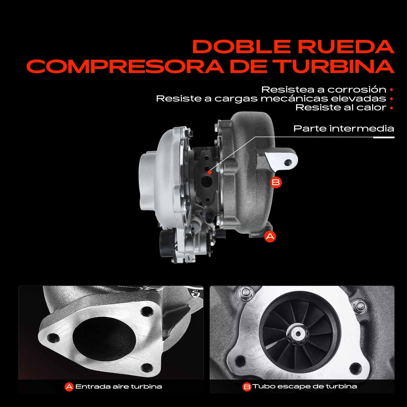 Frankberg Turbocompresor de gases de escape Turbocompresor 17201-0L040