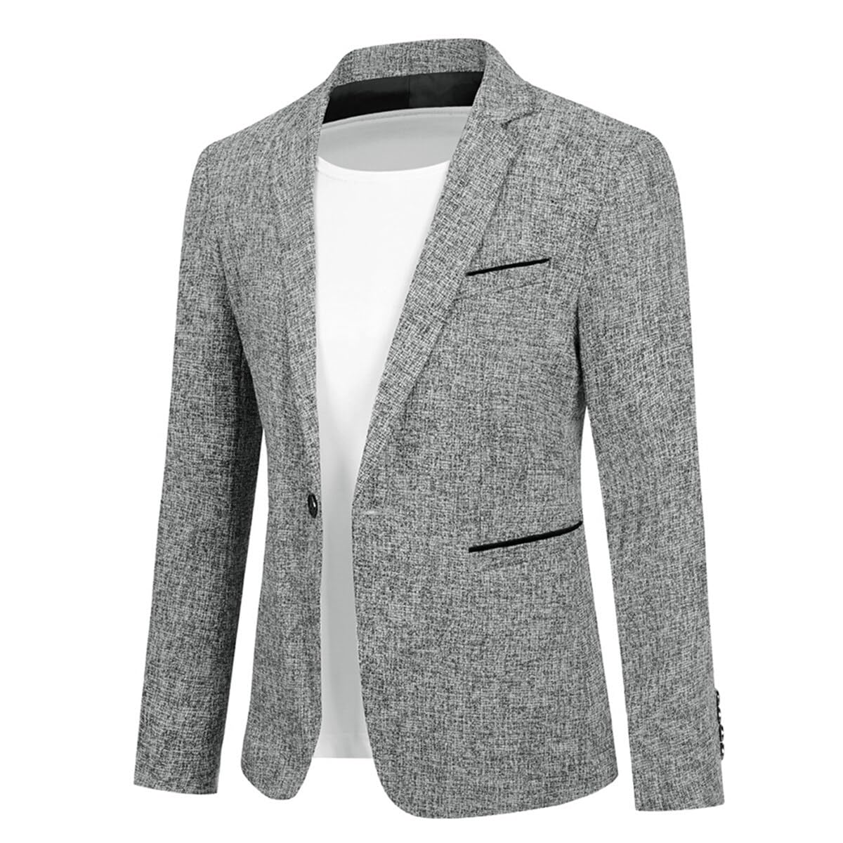 Allthemen Blazer da Uomo Slim Fit con Un Bottone Suit Jacket Formale Elegante Giacca Business da Lavoro