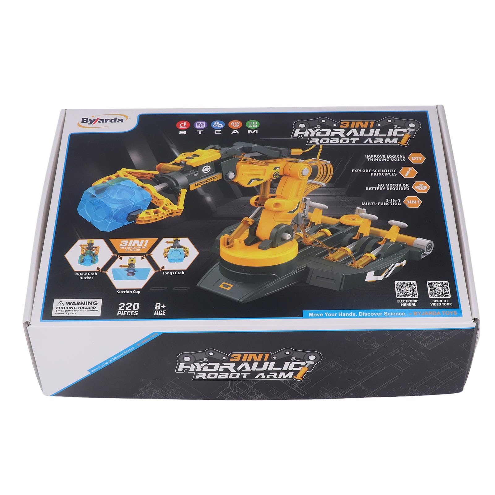 Dzieci DIY montaż Robota Hydraulicznego Mechaniczne ramię Zestaw Zabawek do Eksperymentu Naukowego (2)
