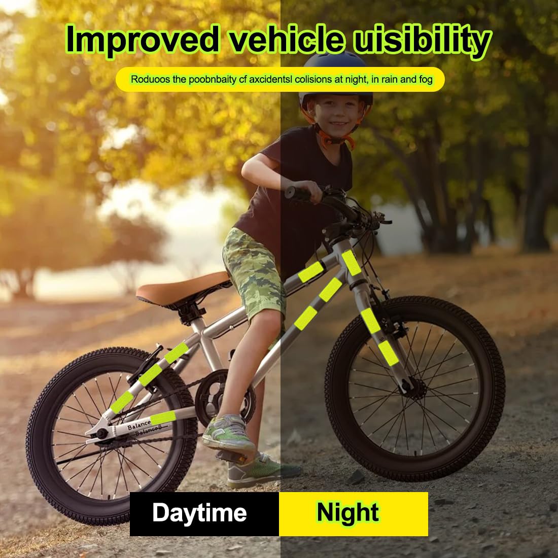20 Pezzi Catarifrangenti per Passeggini, Sicurezza Catarifrangente Adesivo Universale, Adatto a tutti i passeggini, zaini, biciclette, sedie a rotelle - giallo neon