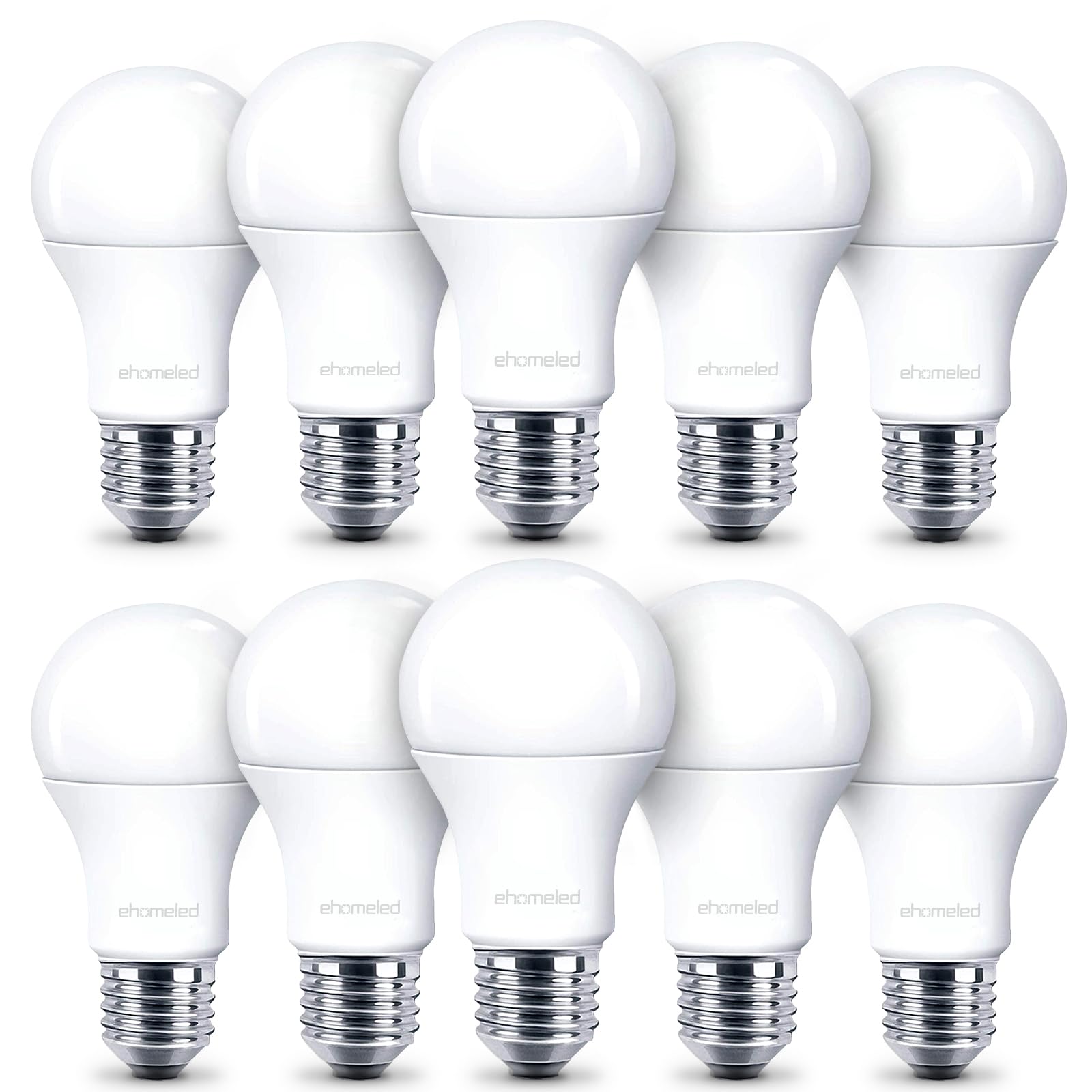 ehomeled E27 LED Warmweiss 100W Ersetzt Glühbirne, 11W 1521 Lumen 3000K LED Leuchtmittel, Energiesparende Klassische LED Birne, Ideal für Wohnzimmer, Schlafzimmer & Büro, nicht dimmbar, 10 Stück