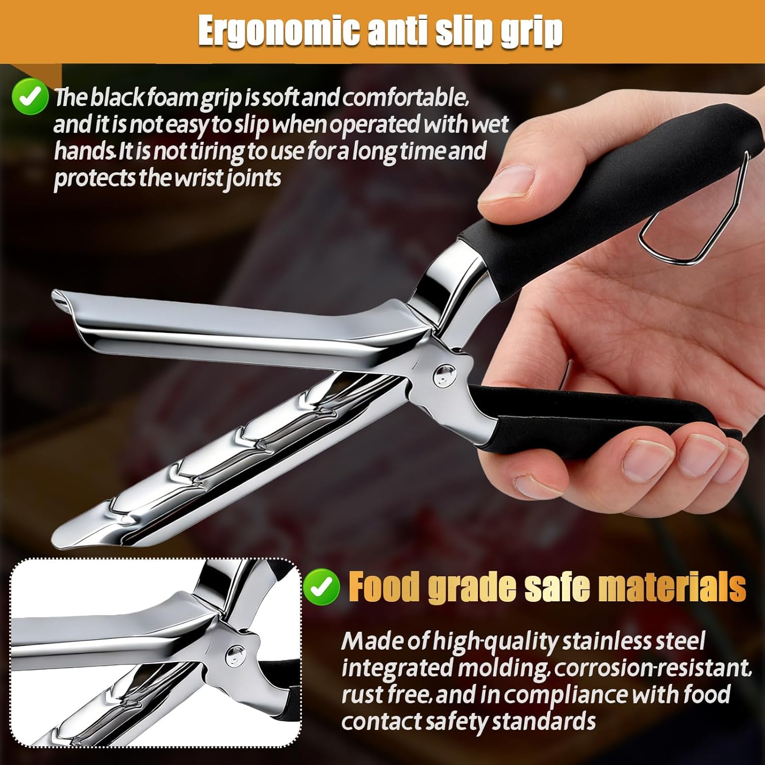 New Rib Membrane Stripping Tools,304 Food Grade Stainless Steel Membrane Removal Tools,with Tweezers and Gloves for Easy Rib Skin Removal,for Home Cooking Grilling and Catering