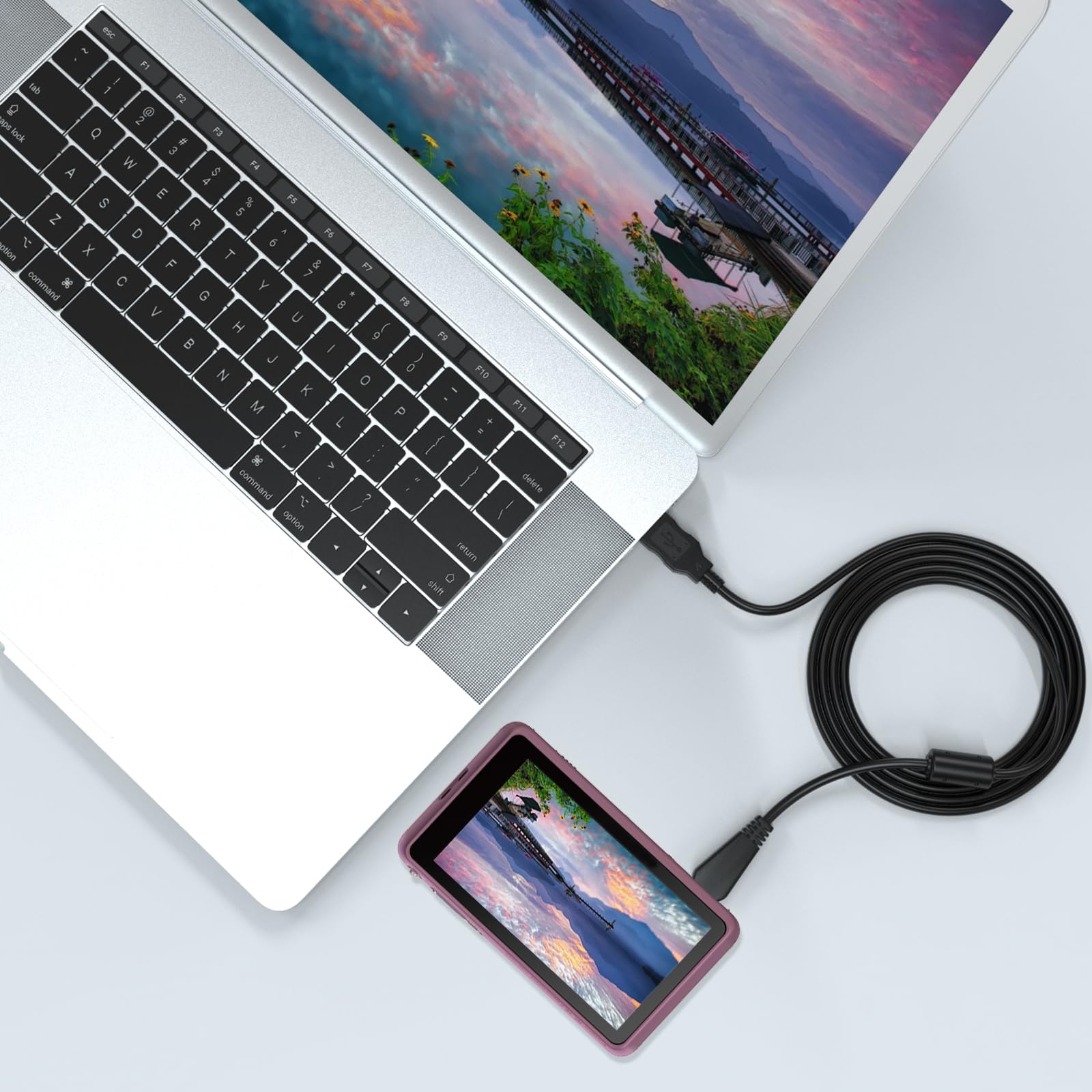 Cable de transferencia USB de repuesto VMC-MD3 compatible con cámaras digitales Sony CyberShot DSC-HX9V, DSC-T99, DSC-TX66, DSC-TX100, DSC-TX20, DSC-W350D W360 W380 W390 W570 W580 TX100 TX66, más