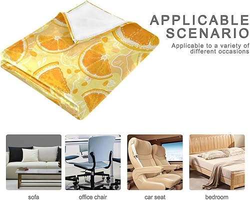 Miniatura 4 de Orange Slice Ultra-Soft Plush Blanket, Microfiber Spring Fluffy Blanket Adults Kids Office Bedroom Picnic Throws 60x90 Inches Throw Blanket