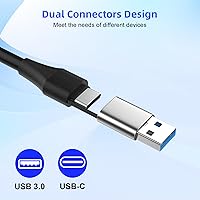 Vista 4 de CFast Card Reader, 5Gbps USB C CFast2.0 Card Reader CFast/SD/Micro SD/XD/Compact Flash Read 5 Cards Simultaneously, Sony XD Card SanDisk C-Fast Card