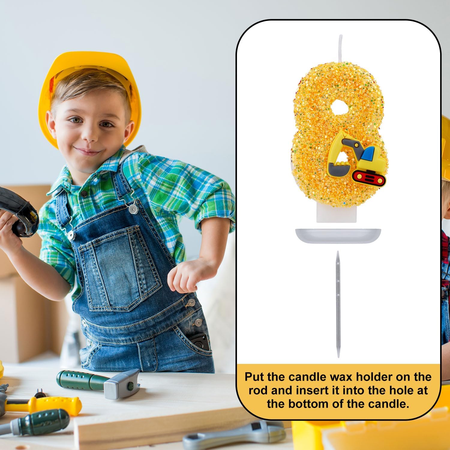 Detalji rođendanske svijeće