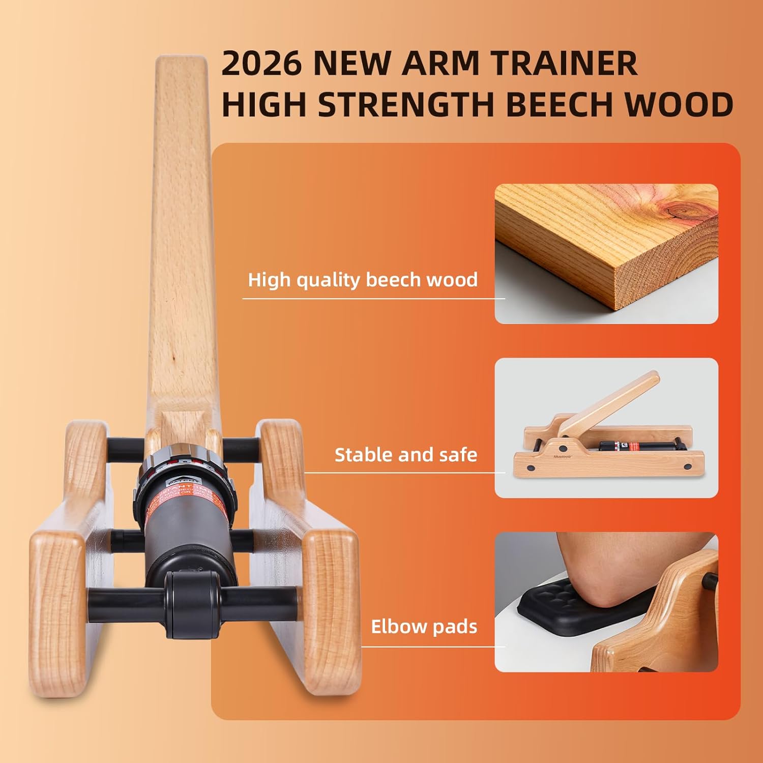 Professional Arm Wrestling Training Equipment with Adjustable Hydraulic Resistance, Home Gym Forearm Strengthener, 12 Resistance Levels