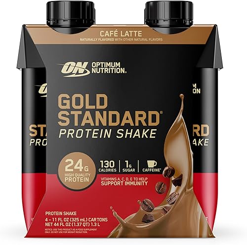 Vista 41 de Optimum Nutrition Gold Standard - Batido de proteínas de 0.99 onzas de proteína, listo para beber, sin gluten, vitamina C para apoyo inmunológico