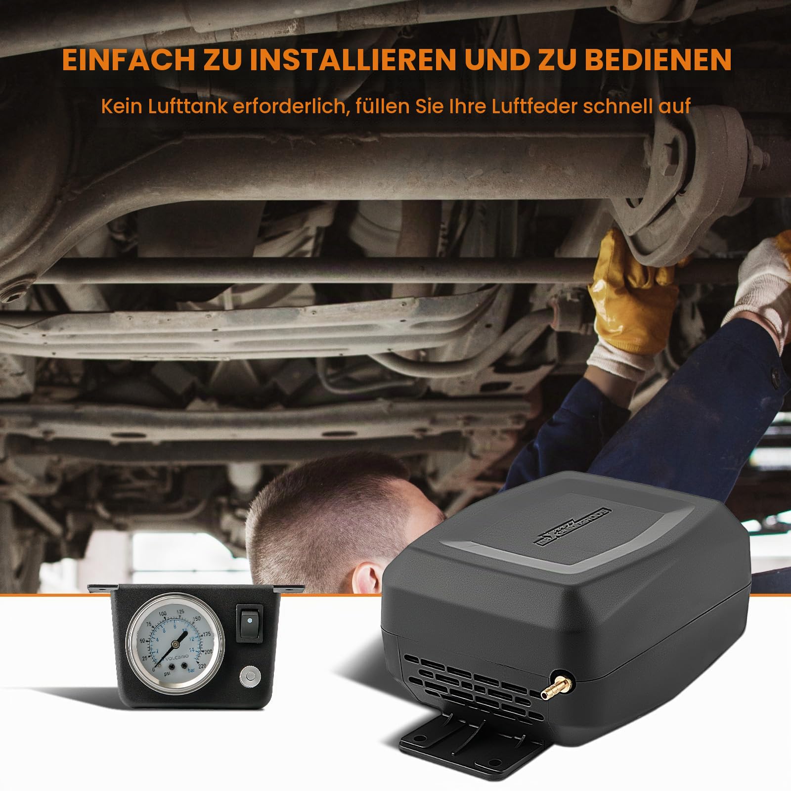 maXpeedingrods Kompressor Controller Kit 12V für Universal Pick-ups, Transporter | Passend für die meisten 1/2-, 3/4- und 1-Tonnen-Pick-ups und -Transporter, Transporter wie F-150, F-250 und F-350