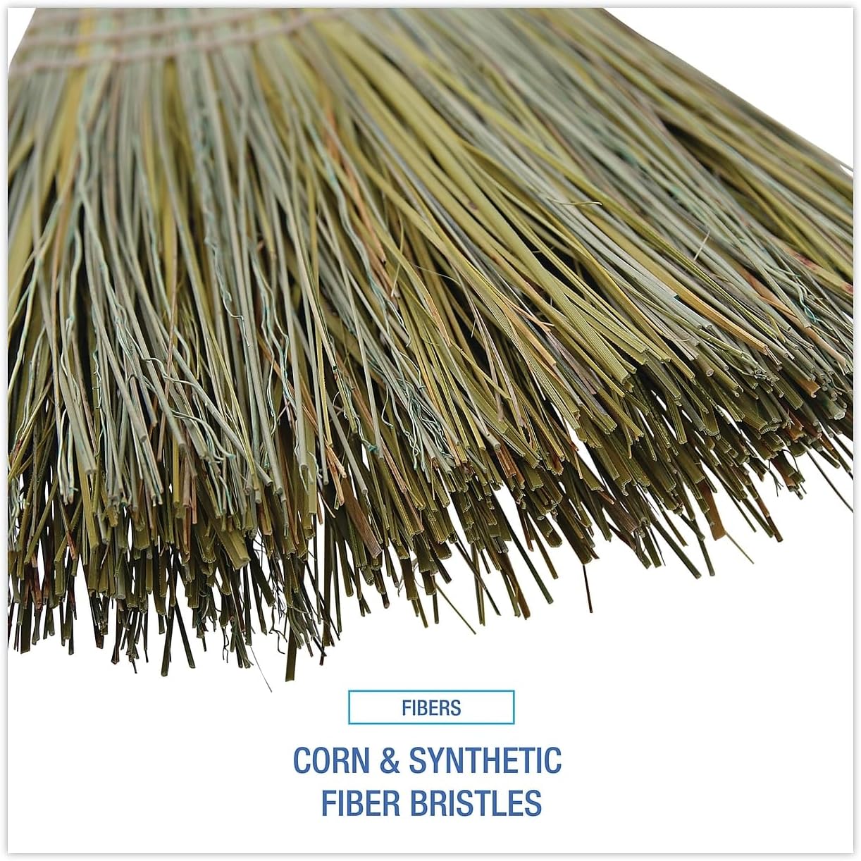 Boardwalk Corn/fiber Brooms, Corn/synthetic Fiber Bristles, 60" Overall Length, Gray/natural, 6/carton